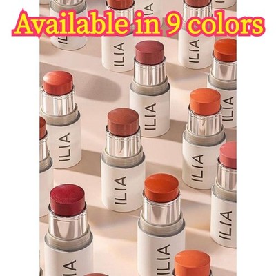 ILIA Authentic Multi-Stick Cream Blush + Highlighter + Lip Tint 9 colors 0.15 oz
