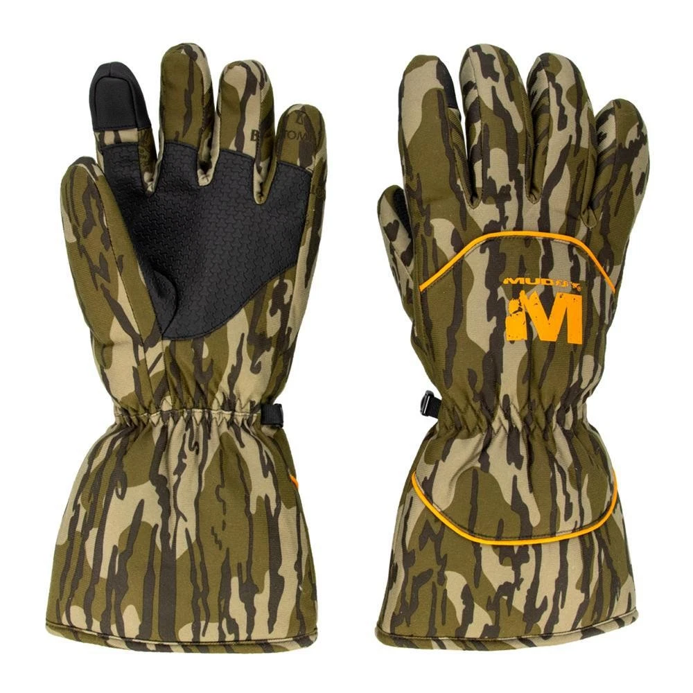 Muddy Waterproof Insulated Gloves Mossy Oak Bottomland M Warm Outdoor Wear