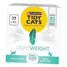 Purina LightWeight  Free and Clean Unscented, Multi-Cat, 17 Pound Pack of 1 