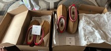 UGG Tasman Women's Slip-On Slippers Brown Red Suede Shearling Wool Lined