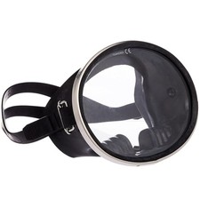 Spearfishing Free Dive Mask Classic Rubber with Tempered Glass Lenses Oval Shape