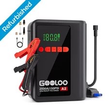 GOOLOO A2 8-in-1 Jump Starter Air Compressor 2500A Car Battery Booster 150 PSI