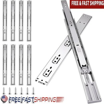 18 Inch Soft Close Drawer Slides 4 Pairs Full Extension Ball Bearing Rails New