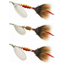 Mepps Aglia Dressed Treble Spinnerbait Silver-Brown