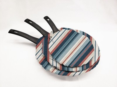 Colorful Stripes Non-Stick Pan Protector (Set of 3) (6 Colors Available)