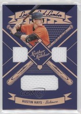2019 Panini Leather & Lumber and Triple Relics Blue Austin Hays #LLT-AH 0v1