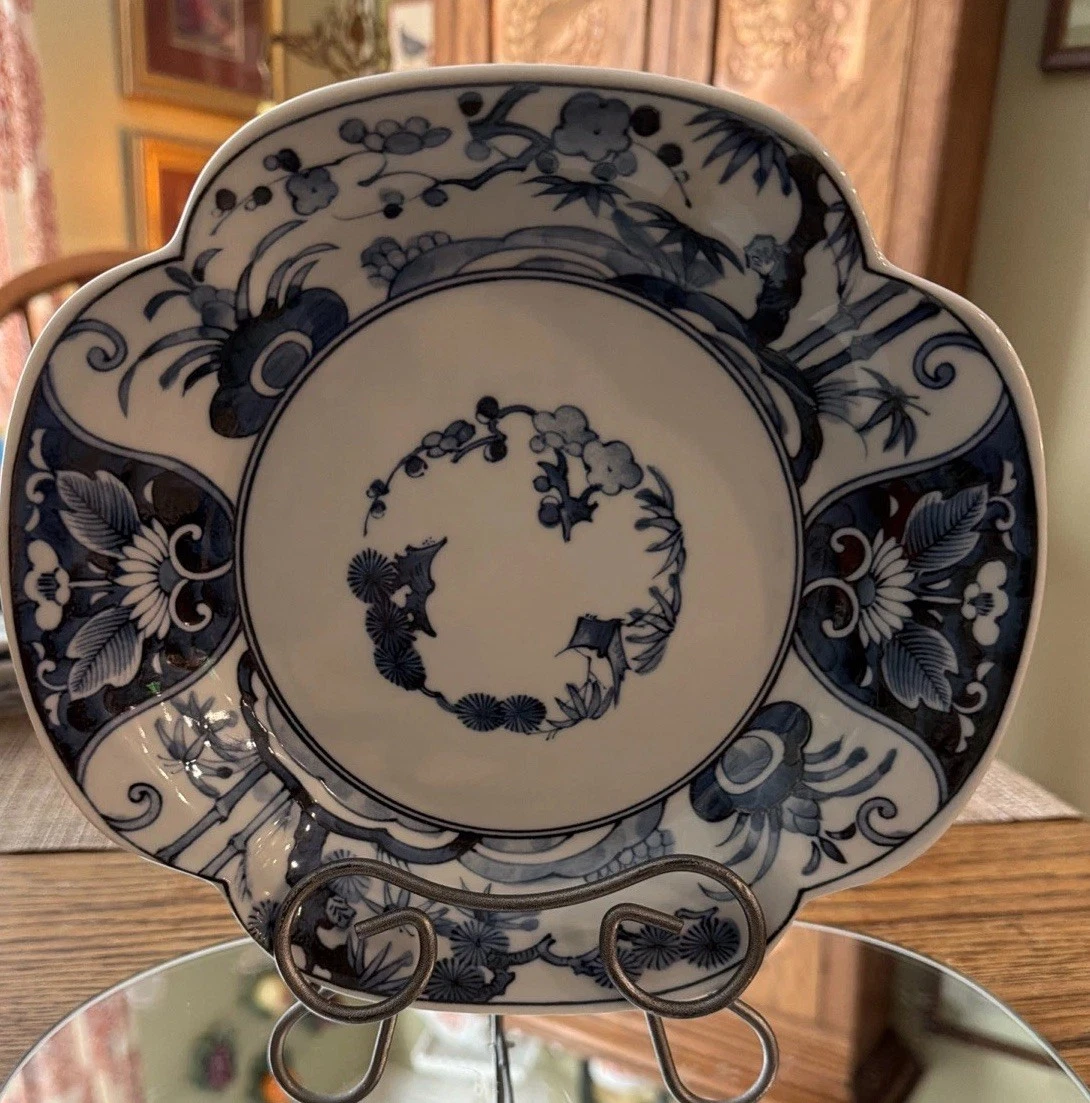 Porcelain & Pottery Blue Vintage Original Japanese Antiques for
