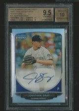 2013 BOWMAN CHROME JONATHAN GRAY ROCKIES RC REFRACTOR AUTO BGS 9.5 10 GEM MINT