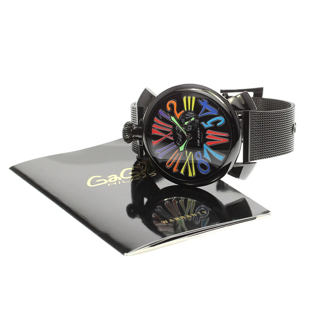 GaGa MILANO Manuale Slim 46 5082.1 Small seconds black Dial Quartz