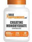 BulkSupplements Creatine Monohydrate Capsules- 5000mg per Serving - 210 Capsules
