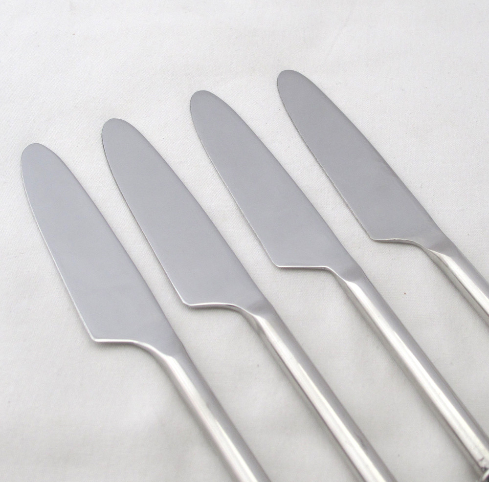 Gourmet Settings Twist Dinner Knives Stainless Steel Set of Four New