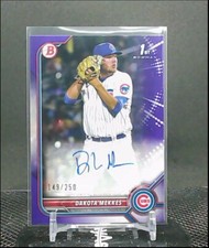 2022 Bowman Baseball Dakota Mekkes AUTO Purple /250 1st Cubs