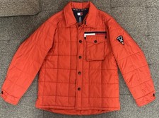 Tommy Jeans 2002 Vintage Quilted Puffer Logo Jacket Red Women  s Medium
