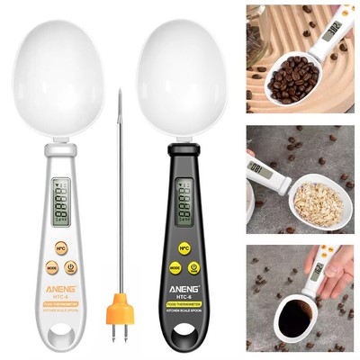 Precise Food Measuring Scoop Scale Mini Digital Food Spoon Scale w/ thermometer