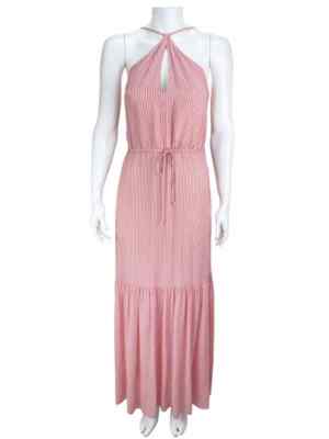 chinese dress ladies BCBGMAXAZRIA Printed Silk V-Neck Maxi Dress – Runway Catalog
