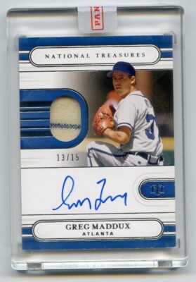 2021 Panini National Treasures GREG MADDUX Game Worn Jersey Patch