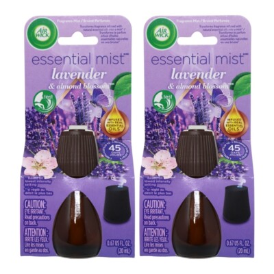 Air Wick Essential Mist Refill, Lavender & Almond Blossom, 0.67 Oz ( 2-Pack )