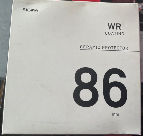 Sigma 86mm WR Ceramic Protector Ultra Thin Clear Glass Lens Filter #AFI9E0 - Picture 2 of 3