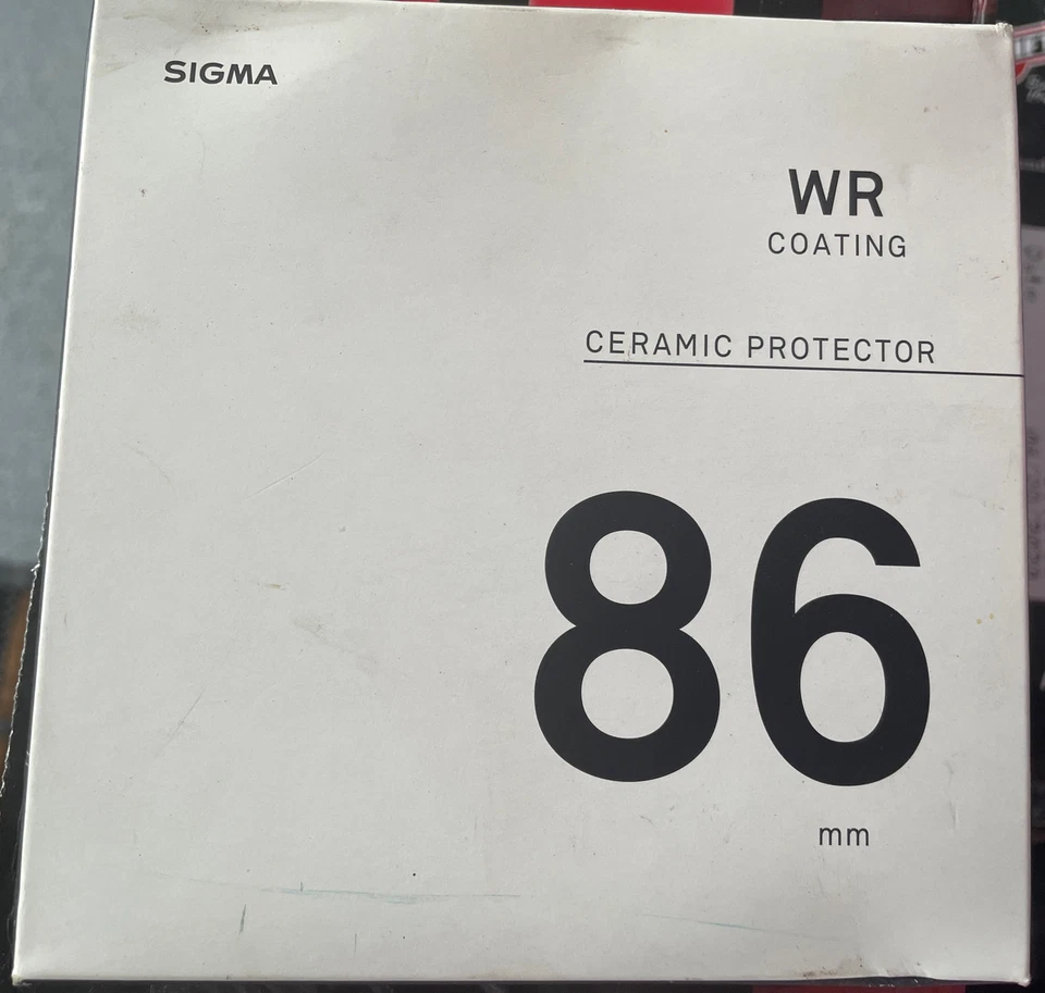Sigma 86mm WR Ceramic Protector Ultra Thin Clear Glass Lens Filter #AFI9E0 - Image 2 of 3