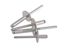 RIVETTI A STRAPPO IN ACCIAIO INOX TESTA LARGA MM.4 MM.4,8 VARIE LUNGHEZZE