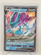 Suicune V 31/203 Rare Holo Pokemon Card 2021