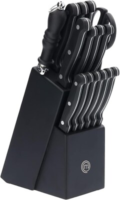 MasterChef 15-Piece Knife Block Set - Black