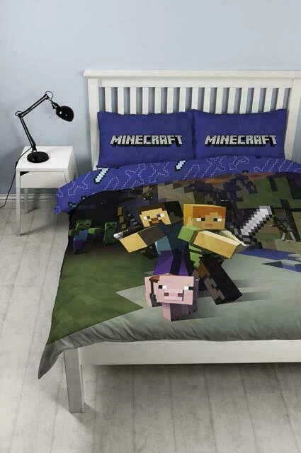 Minecraft MNCGOODD001UK2 Double Duvet Bedding Set