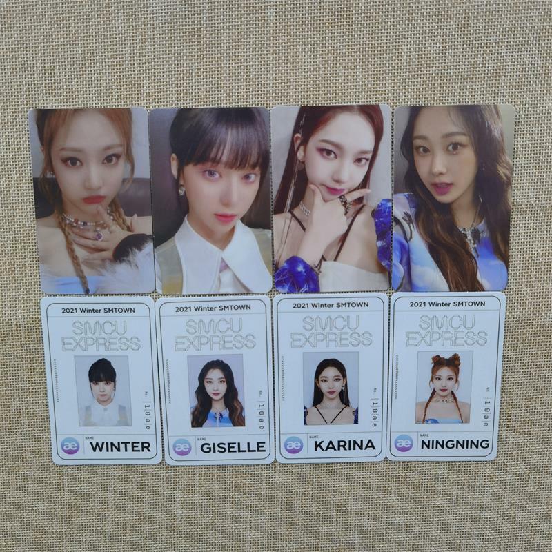 Kpop AESPA 2021 Winter SMTOWN Photo Cards Self Made Kpop AESPA 2021 Winter SMTOWN Photo Cards Self Made