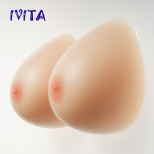 IVITA 24XL Teardrop Huge Cup Silicone Breast Forms CD TG Drag Quenn Fake Boobs