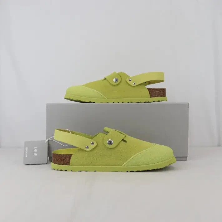 PANTOFOLA D’ORO Birkenstock × Pantofola sandalo Dior M Tokyo in giallo nuova con etichette 45