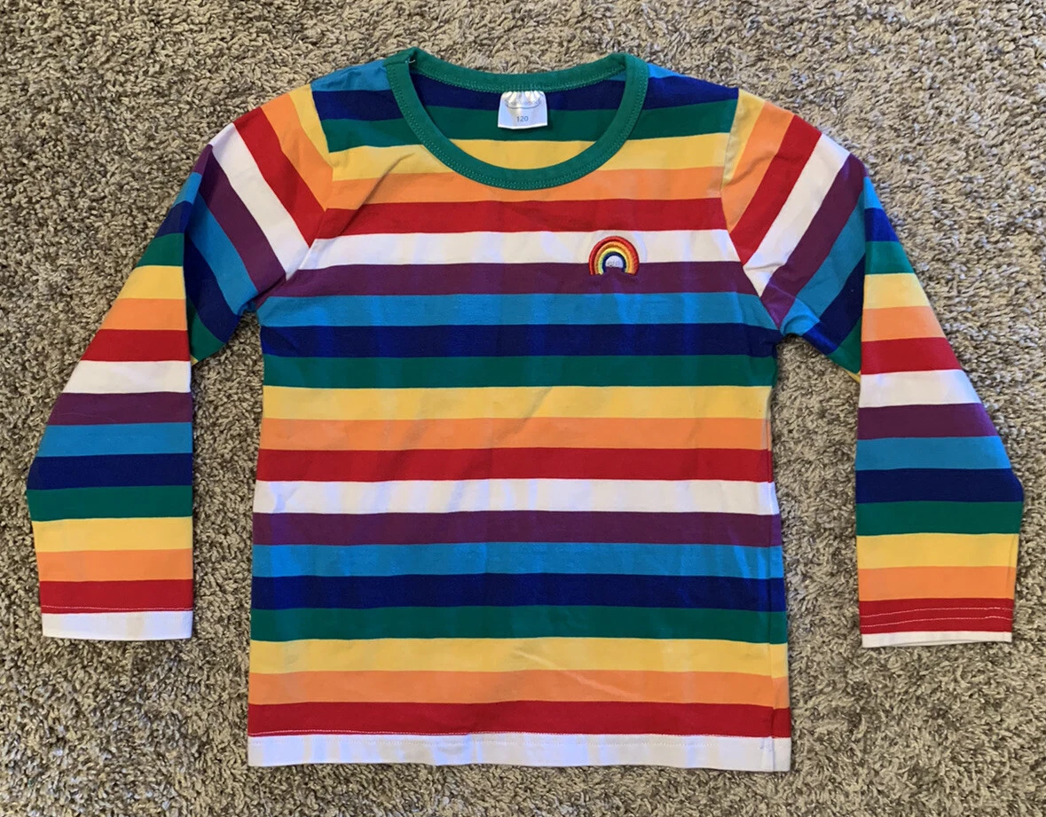 rainbow striped long sleeve shirt toddler