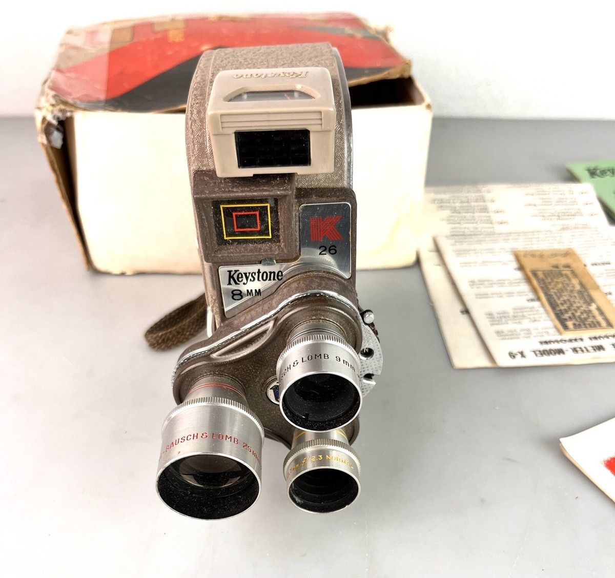 Vintage Keystone 8mm Movie Camera K 26 /THE FILM DOOR IS MISSING
