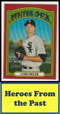 2021 Topps Heritage Chrome Red Refractor #555 Codi Heuer Rookie RC #/372 063-J