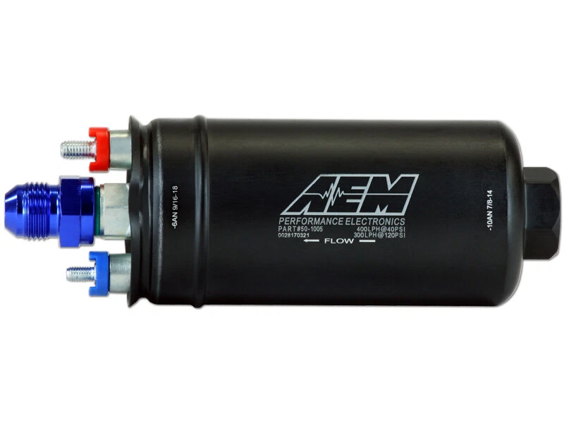 Bomba de combustível AEM Electronics 400LPH 044-Style em linha de alto fluxo de alta pressão - Imagem 3 de 4