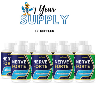 Nerve Forte- Nerve Support- 12 Bottles- 720 Capsules
