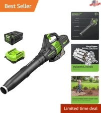 145 MPH High-Performance Leaf Blower - Eco-Friendly Cordless Design with Charger