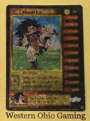 Dragon Ball Z CCG Raditz #P4 Limited Gold Foil Promo Card TCG