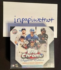 2020 Topps Chrome Sapphire Edition Sealed Hobby Box Online Exclusive FREE SHIP!