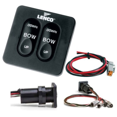 Lenco Marine 15169-001 Standard Integrated Tactile Switch Kit Pigtail Single