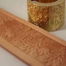 Leather stamp tool for leather craft DIY brass belt roller 20 hunting theme