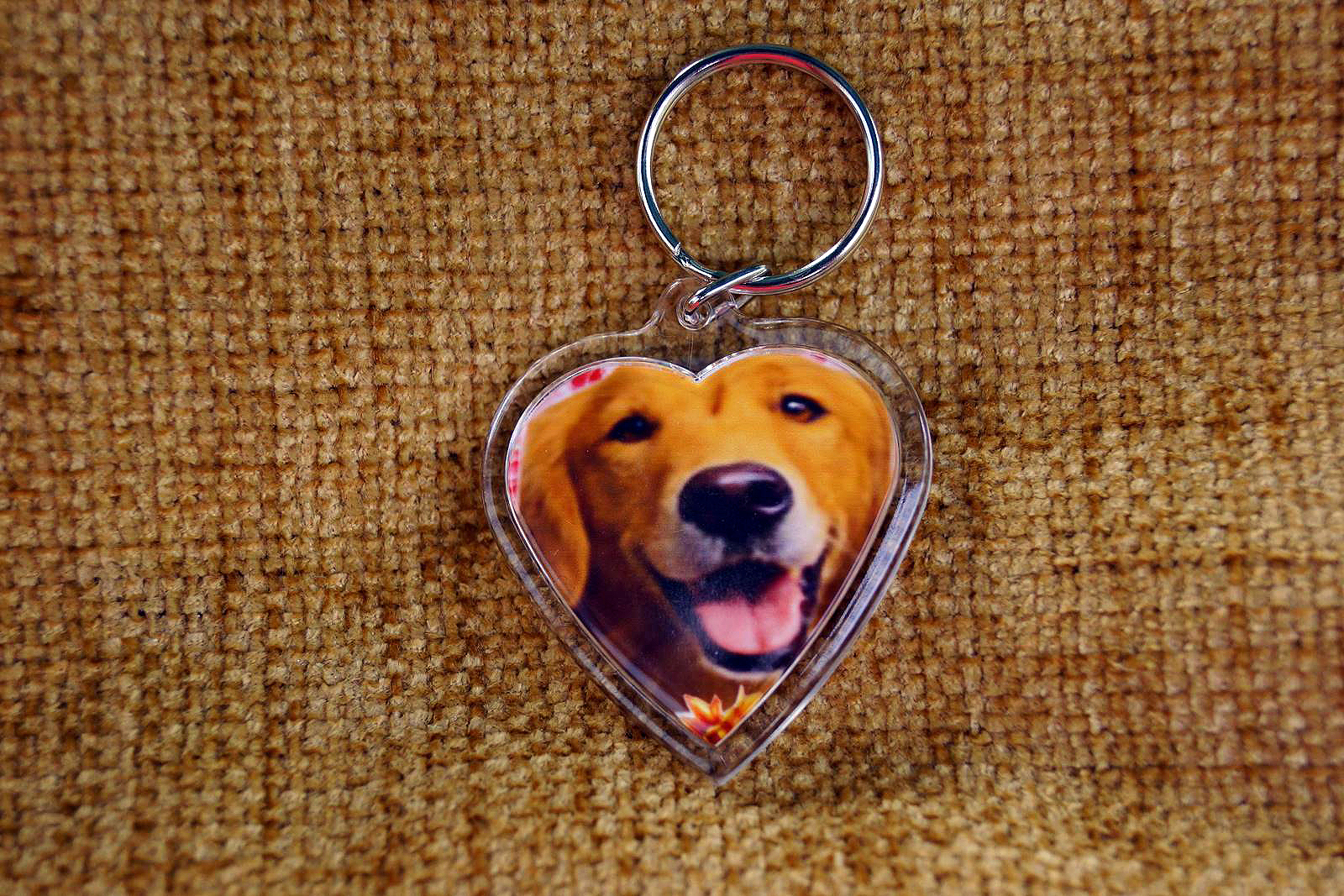golden retriever key ring