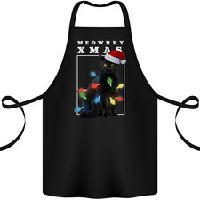 Tablier En Coton 100% Bio De Chat Drôle De Sapin De Noël