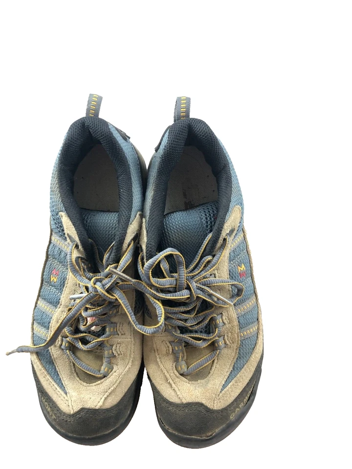 Garmont Women's 6.5 Low Top Hiking Trail Brown Suede Blue Lace Up Outdoor Shoes - Image 3 of 4