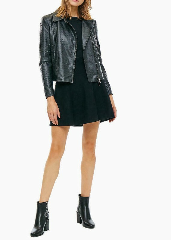 Armani Exchange Women's Eco-Leather Jacket 6ZYB54 YNEJZ 1200 Black image 6