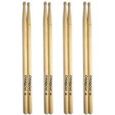 ChromaCast 2B USA Made, Wood Tipped, Hickory Drumsticks | 4 Pairs