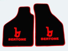 Fussmatten für Fiat X1/9 Bertone Autoteppiche schw/rot