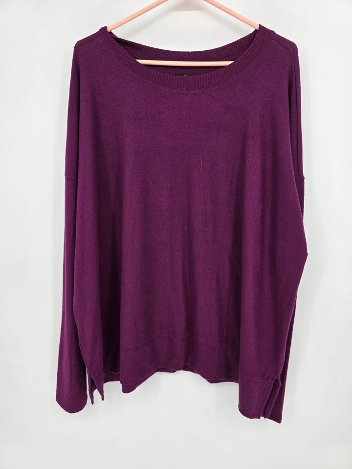 Lucky Brand Size 2XL Womens Sweater Purple Cozy Crewneck Knit Pullover NWT - Image 2 of 4