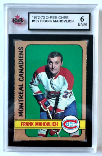 1972-73 O-PEE-CHEE CARTE DE HOCKEY NHL #102 FRANK MAHOVLICH DP CANADIENS KSA 6 ENM - Photo 1 sur 2
