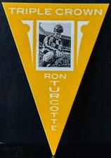 2012 Panini Golden Age Ron Turcotte Yellow Pennant #40 Triple Crown Secretariat