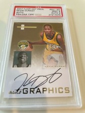 2007 Fleer Hot Prospects Autographics Kevin Durant ROOKIE RC AUTO PSA 9 -Auto 9